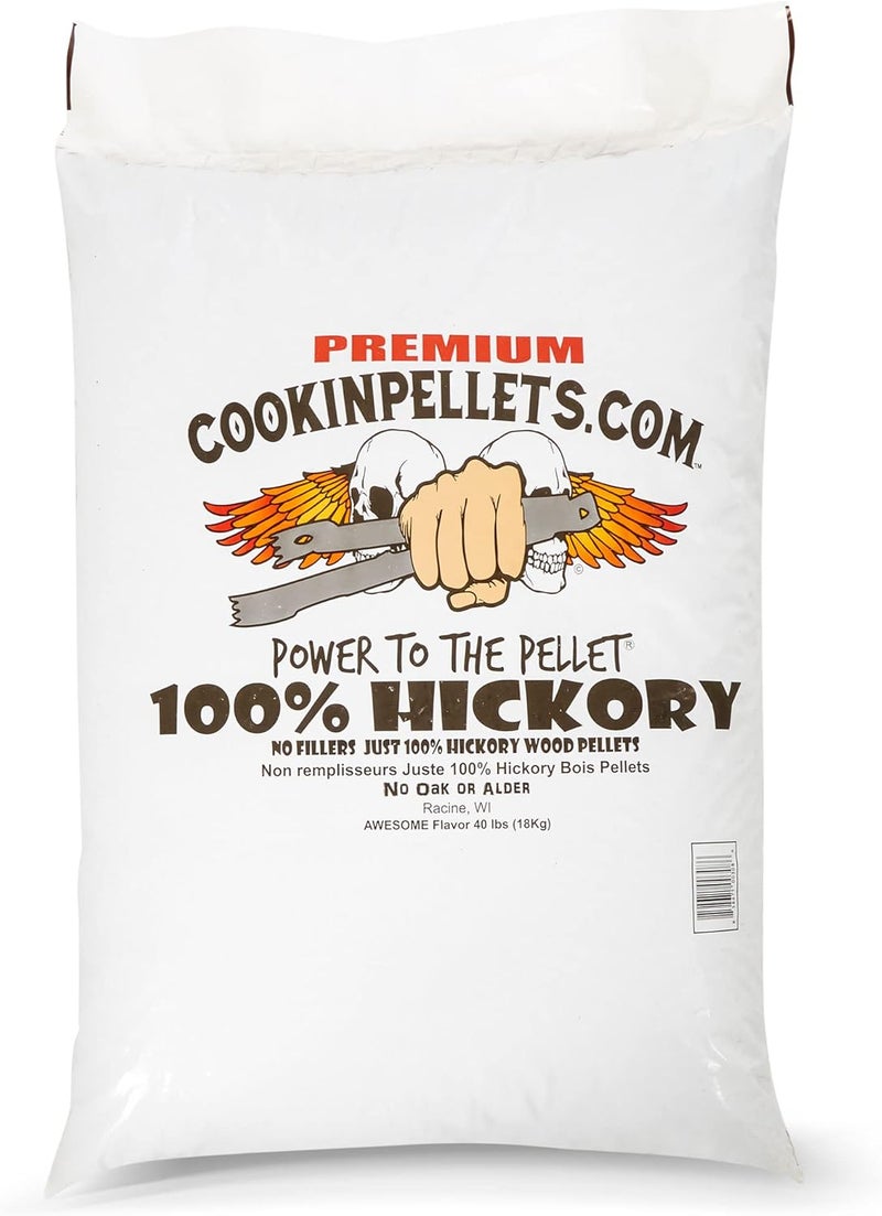 CookinPellets 40-Pound Premium Genuine Hickory Hardwood Grill Smoker Wood Pellets, No Bark, Fillers, and Flavor Oils, for Meat and Veggies (3 Pack) - Image 2